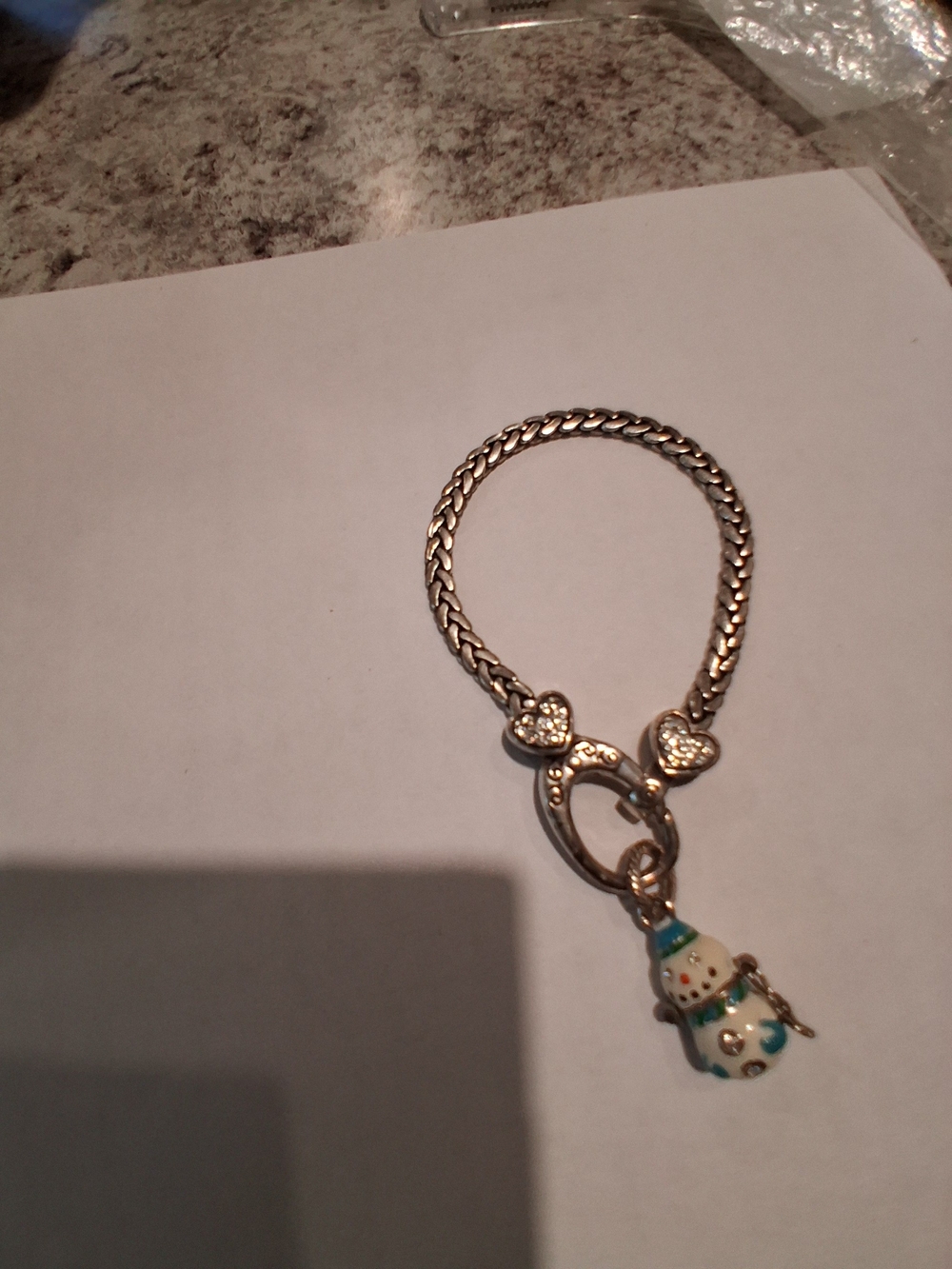 Silver-Tone Snowman Charm Bracelet - Women Jewelry
